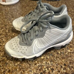 Nike Kids Gray and White Sneakers